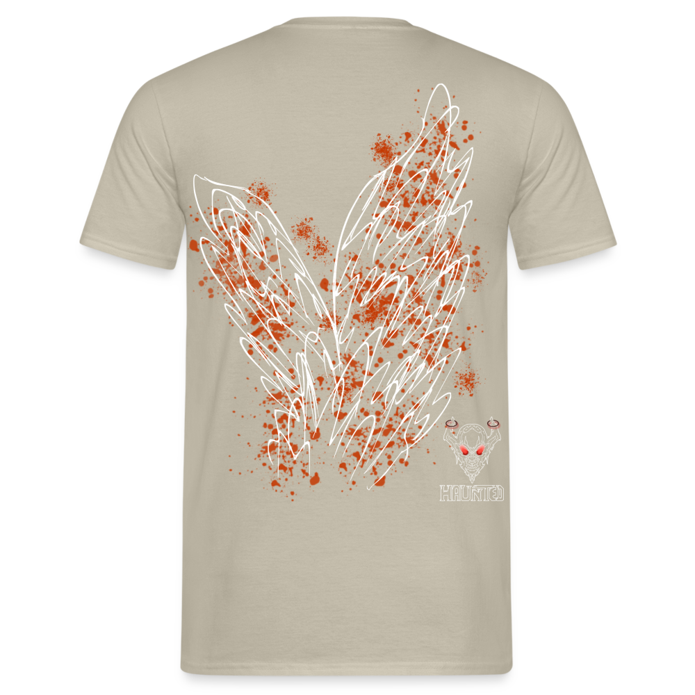 Men T-Shirt Orange Wings - Sandbeige