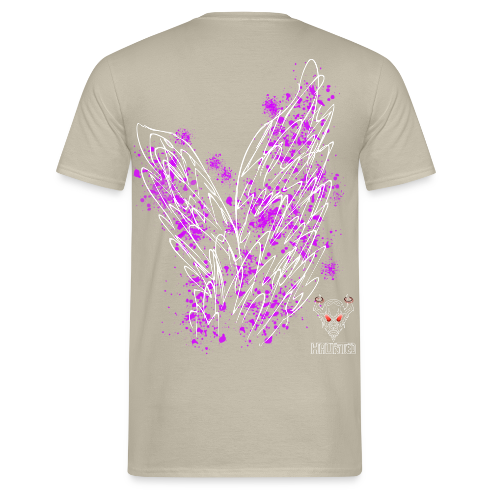 Men T-Shirt Pink Wings - Sandbeige