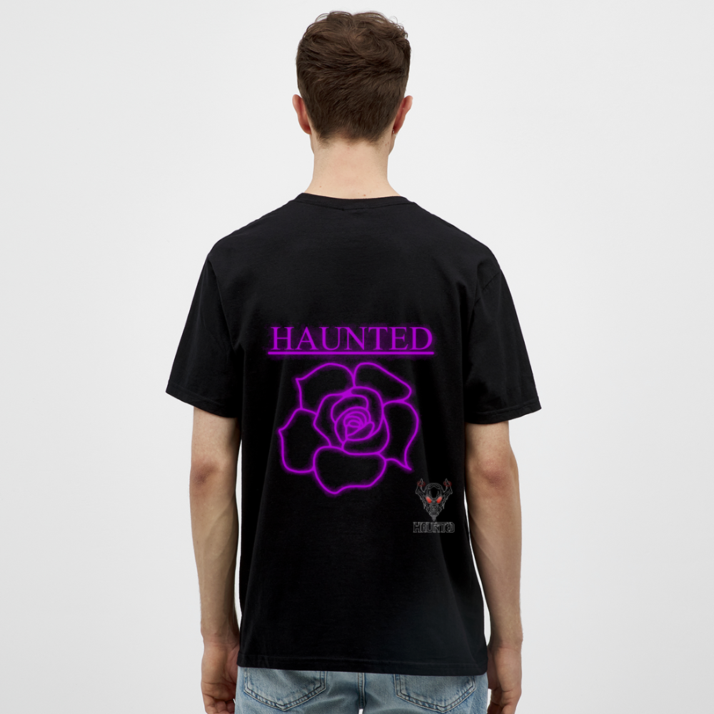 Men T-Shirt Pink Neon Rose - Schwarz