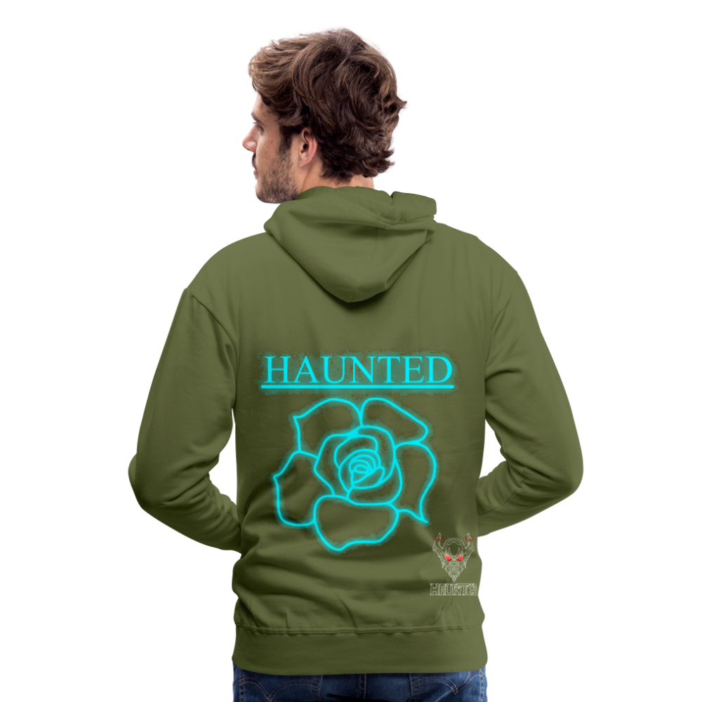 Men Hoodie Original Neon Rose - Olivgrün
