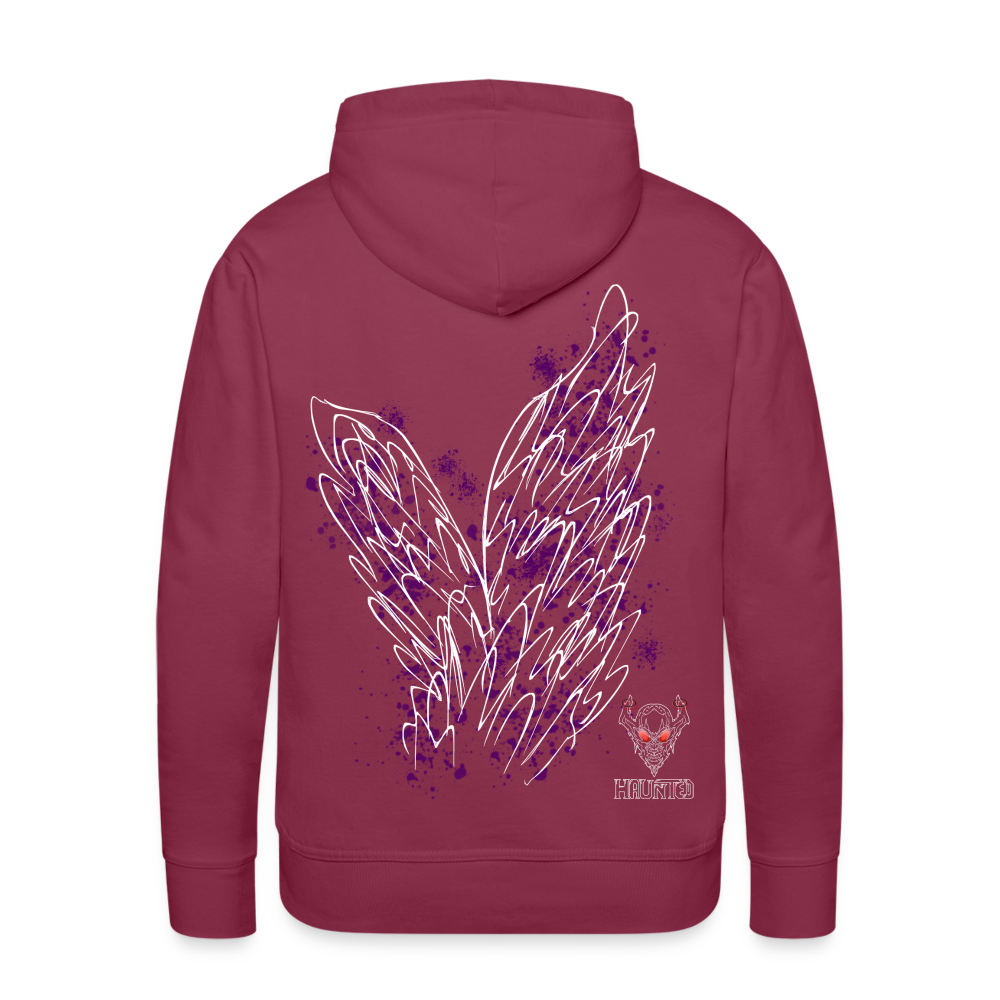 Men Hoodie Purple Wings - Bordeaux