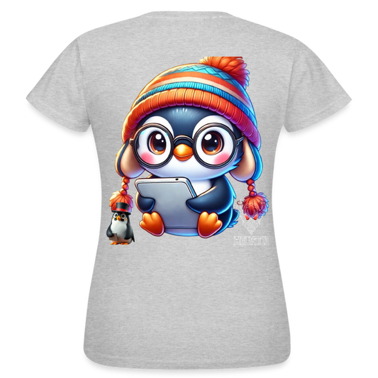 Women T-Shirt KasPenguin with Pad - Grau meliert