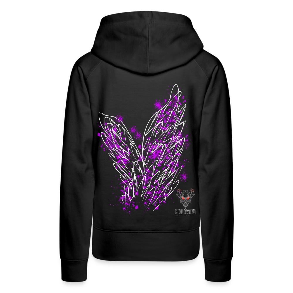 Women Hoodie Pink Wings - Schwarz