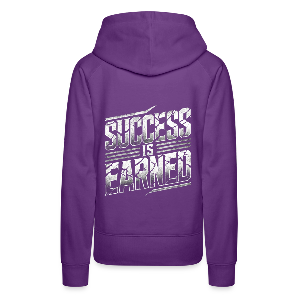 Women Hoodie Success is Earned - Purple