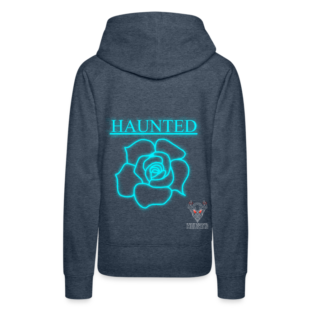 Women Hoodie Original Neon Rose - Jeansblau