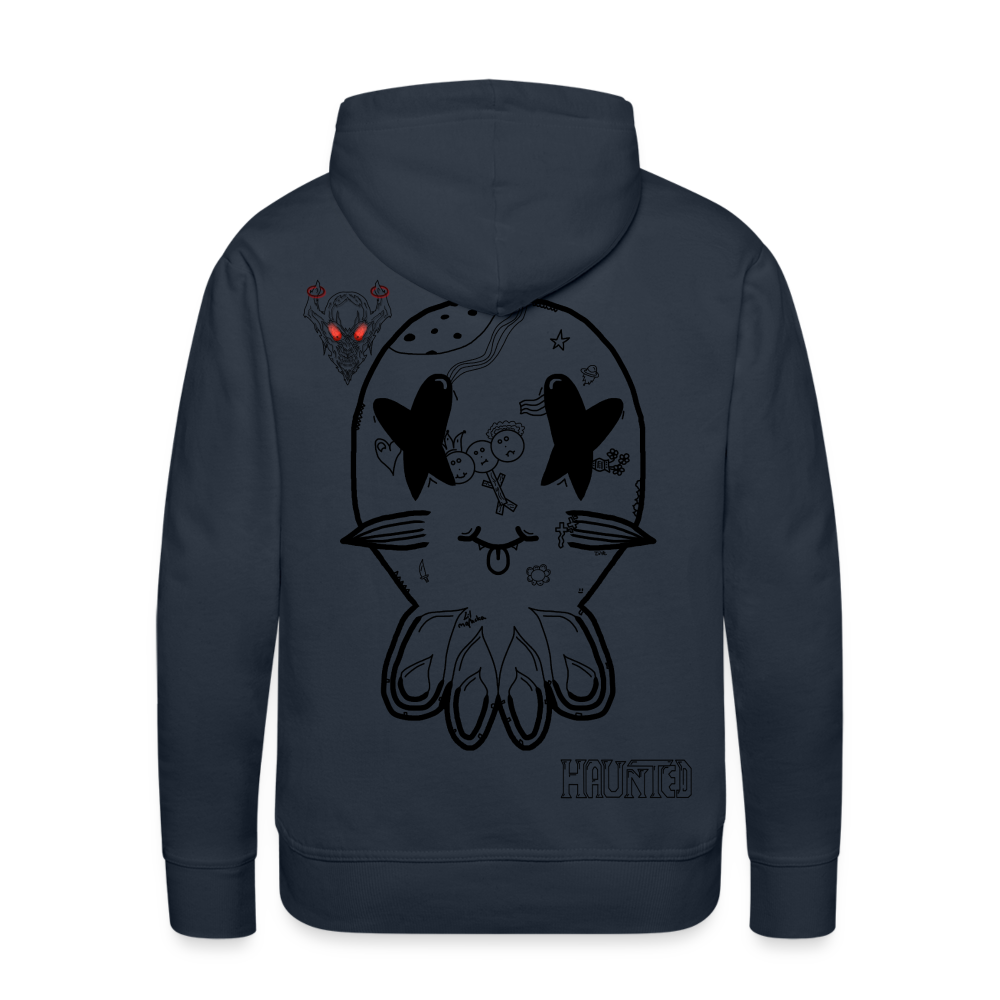 Man Hoodie Ghost Doodle Dark - Navy