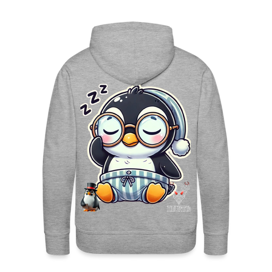 Men Hoodie Sleepy KasPenguin - Grau meliert