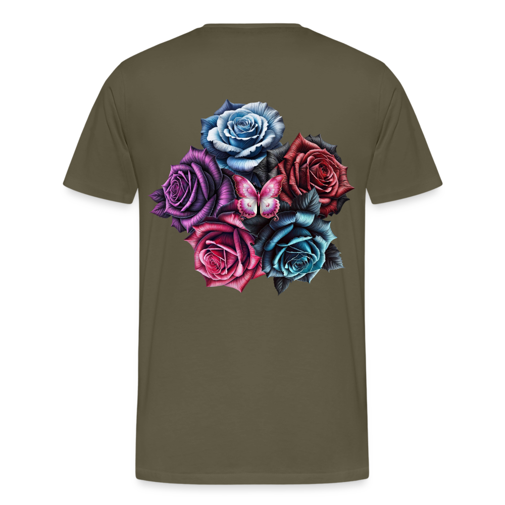 Men T-Shirt Rose Circle - Khaki