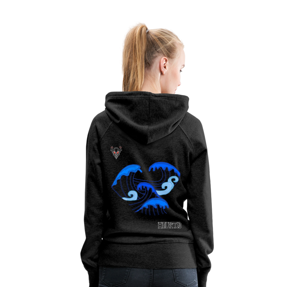 Woman Hoodie Waves clean Light - Anthrazit
