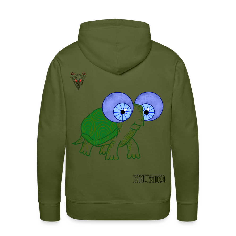 Men Hoodie Turtle - Olivgrün
