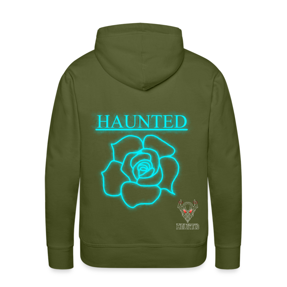 Men Hoodie Original Neon Rose - Olivgrün