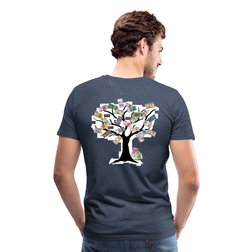 Men T-Shirt Money Tree - Blau meliert