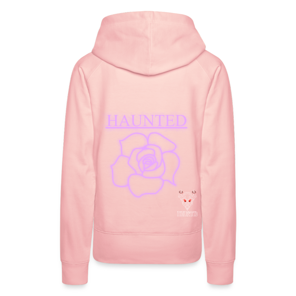 Women Hoodie Light Pink Neon Rose - Kristallrosa