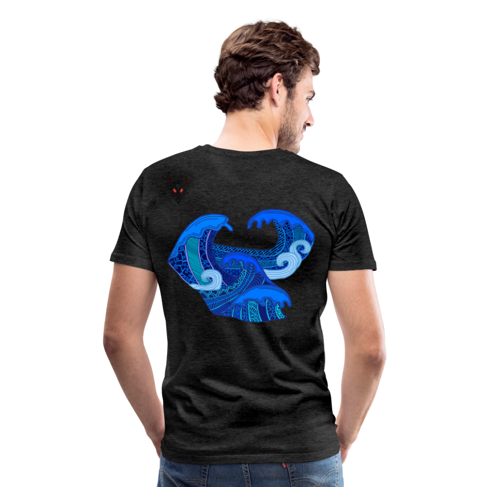 Man T-Shirt Waves Dark - Anthrazit