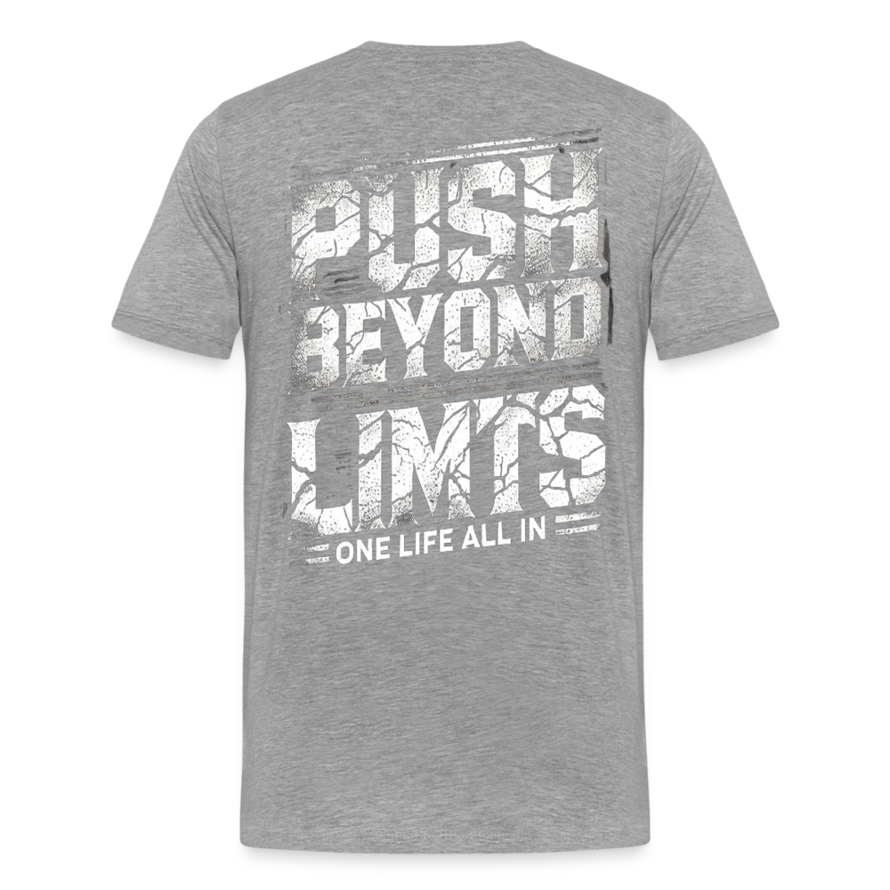 Men T-Shirt Push Beyond Limits - Grau meliert