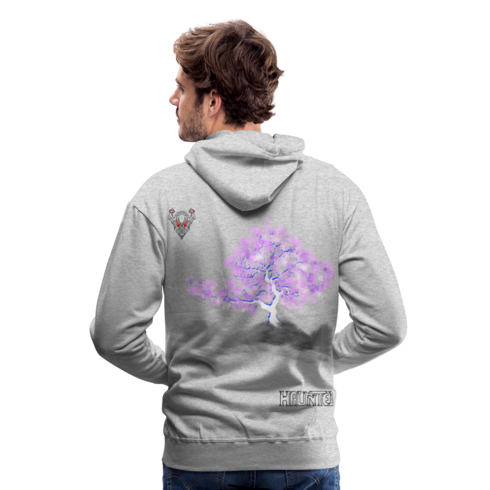 Man Hoodie Cherry Blossom - Grau meliert