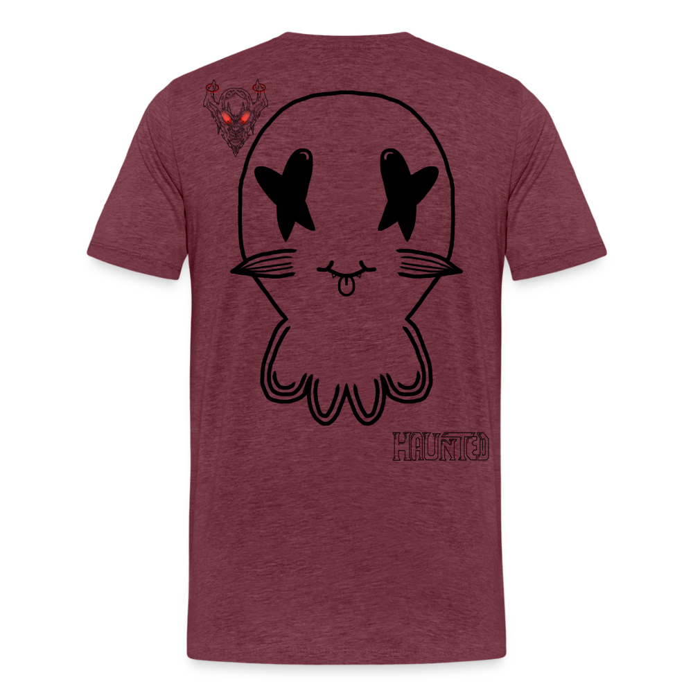 Man T-Shirt Ghost No Doodle Dark - Bordeauxrot meliert