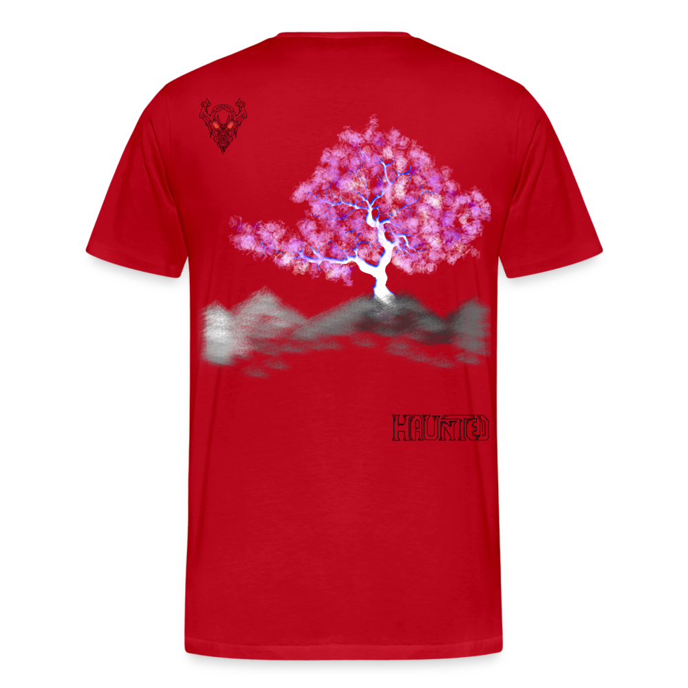 Man T-Shirt Cherry Blossom - Rot