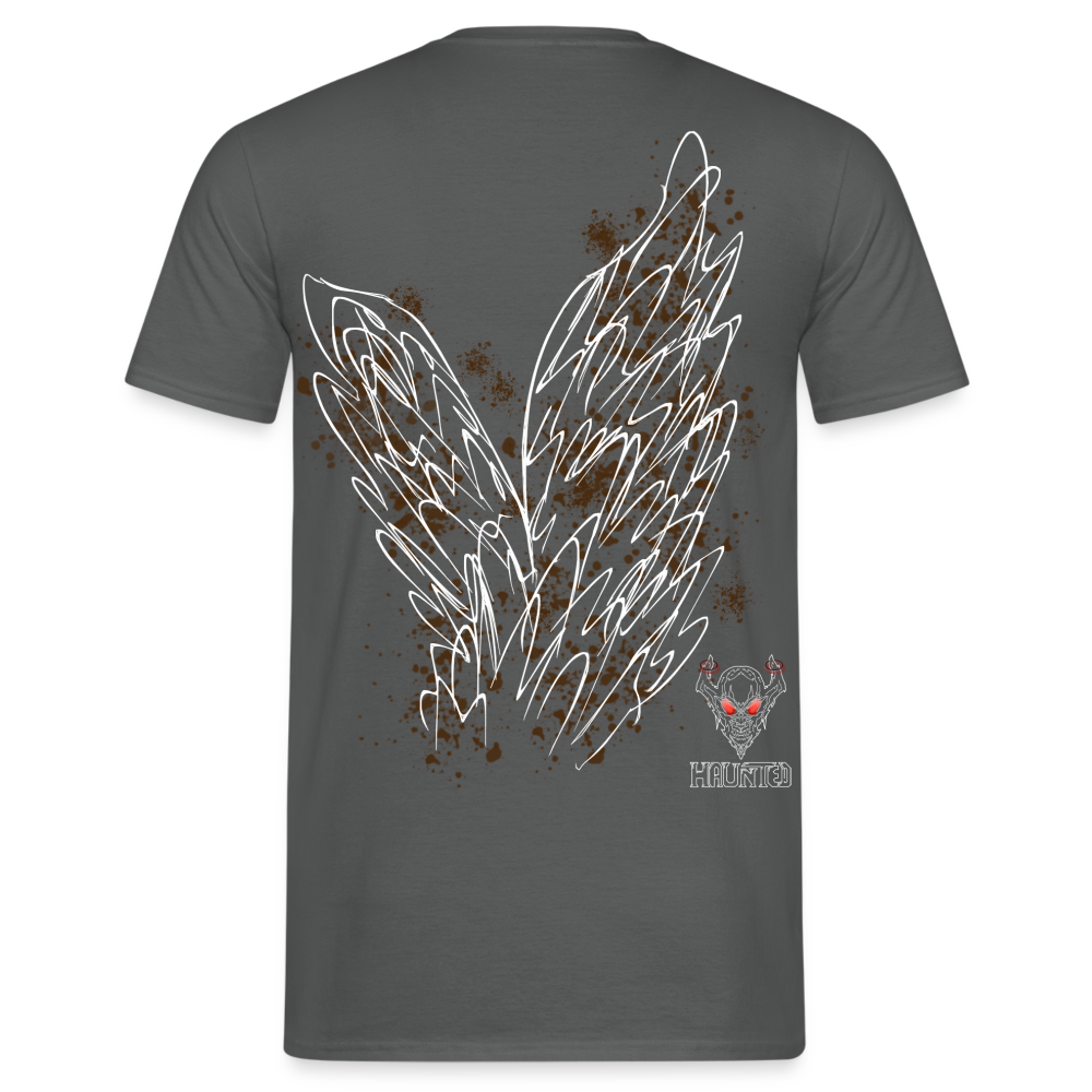 Men T-Shirt Brown Wings - Anthrazit