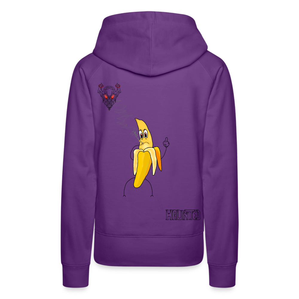 Woman Hoodie Pissed Bananna - Purple