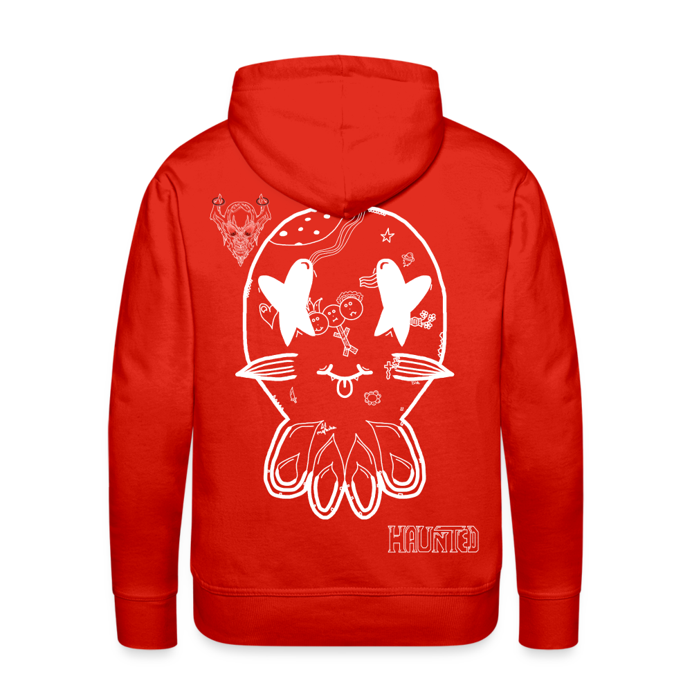 Man Hoodie Ghost Doodle Light - Rot