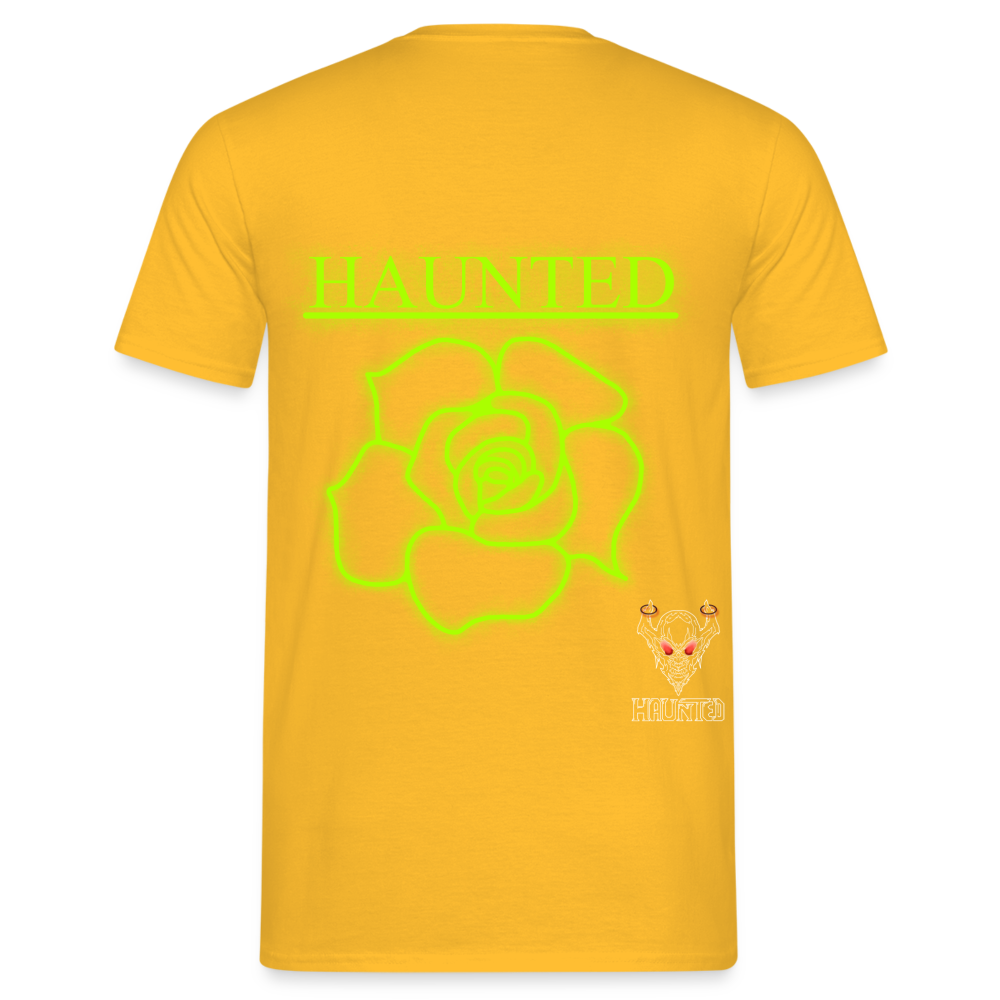 Men T-Shirt Poison Neon Rose - Gelb