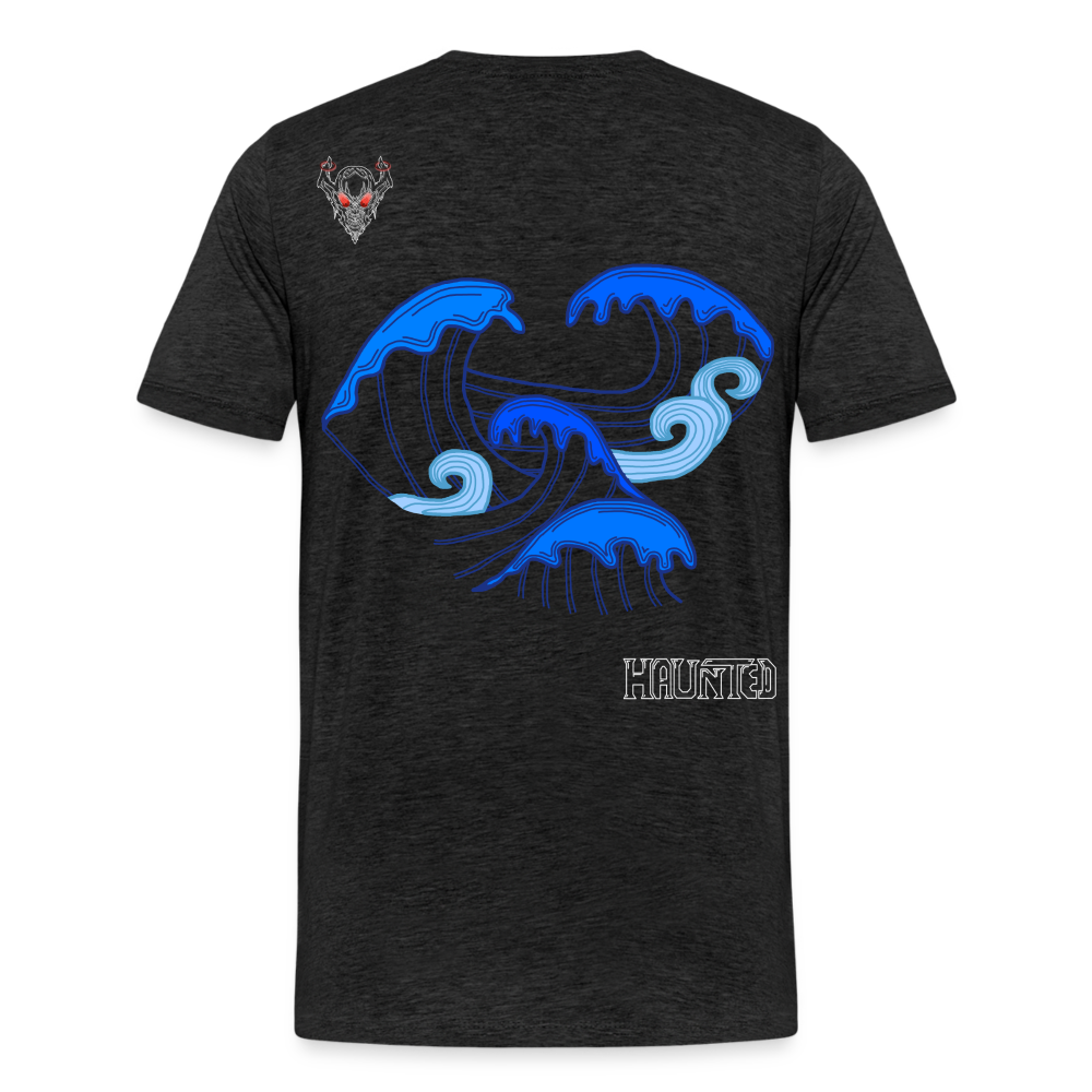 Man T-Shirt Waves clean Light - Anthrazit