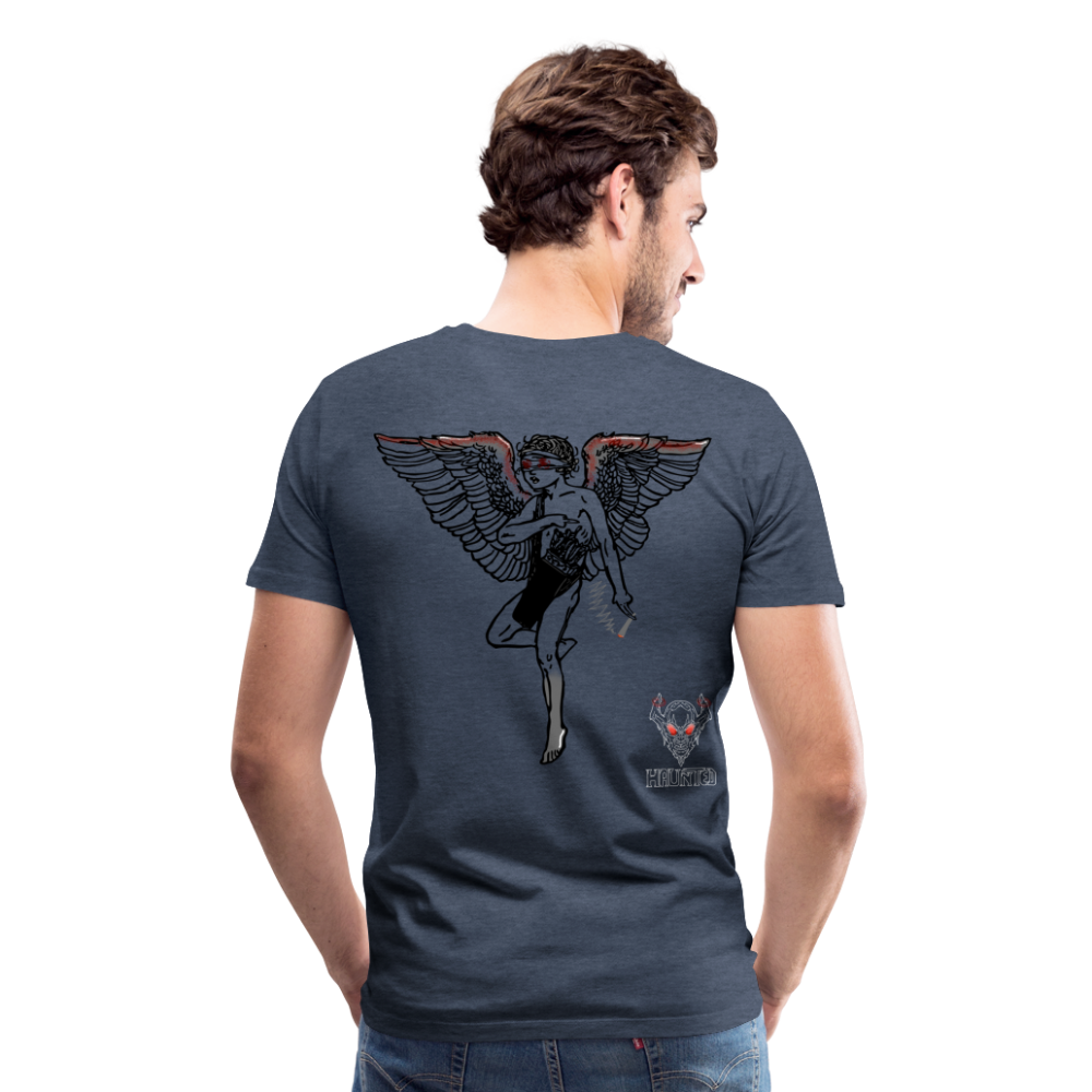 Men T-Shirt Angel bloody - Blau meliert