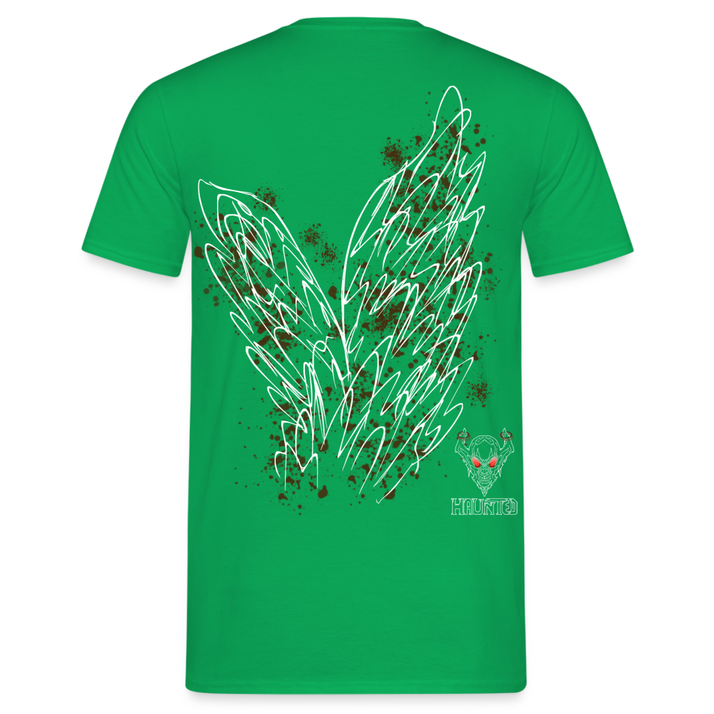 Men T-Shirt Brown Wings - Kelly Green