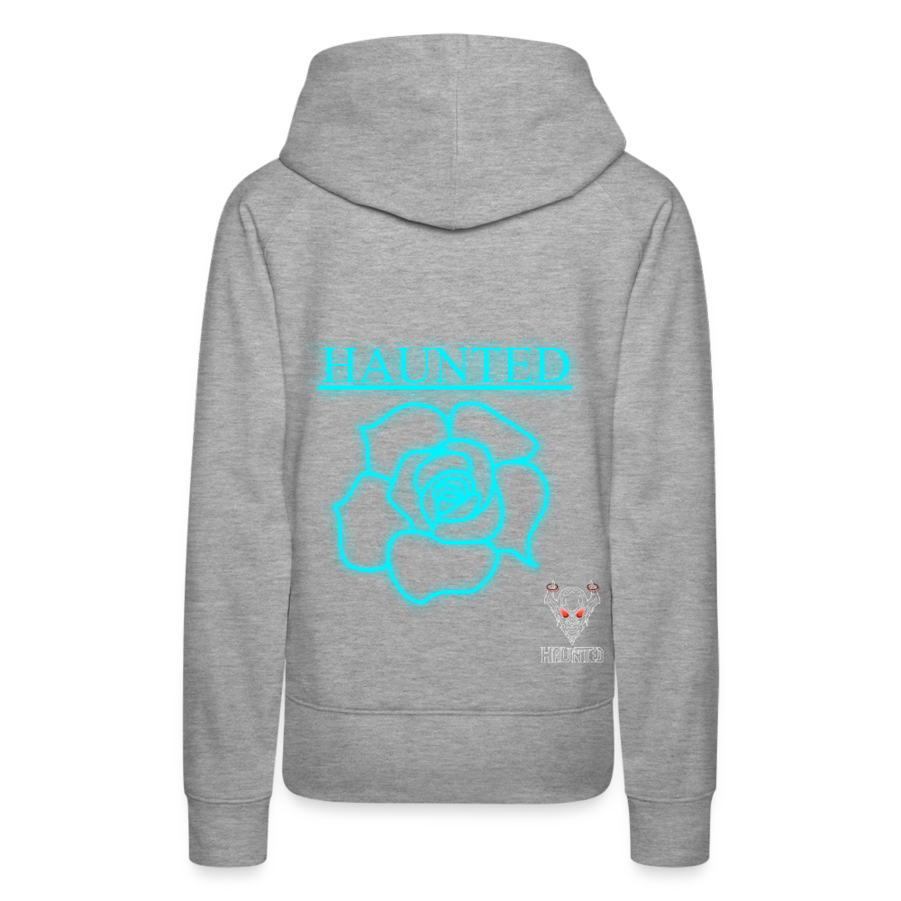 Women Hoodie Original Neon Rose - Grau meliert