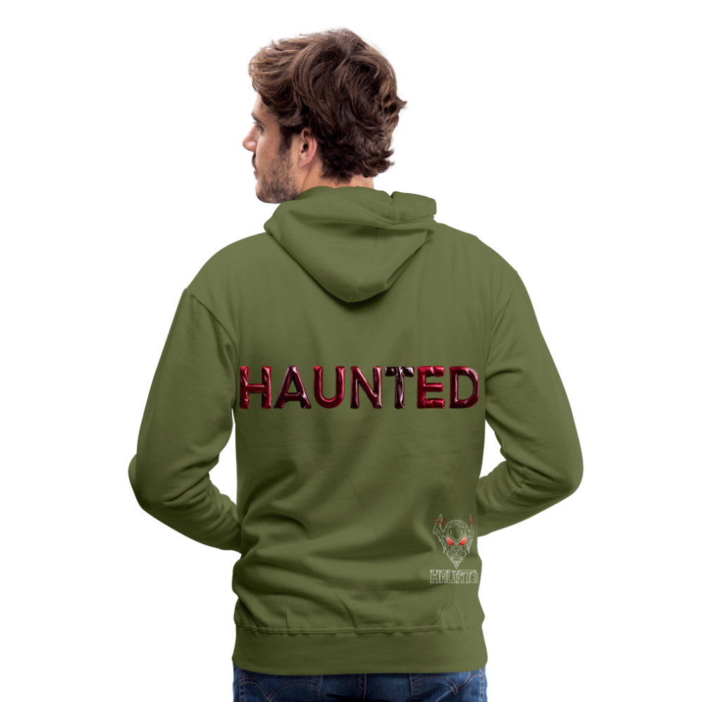 Men Hoodie Crimson Velvet Glow - Olivgrün