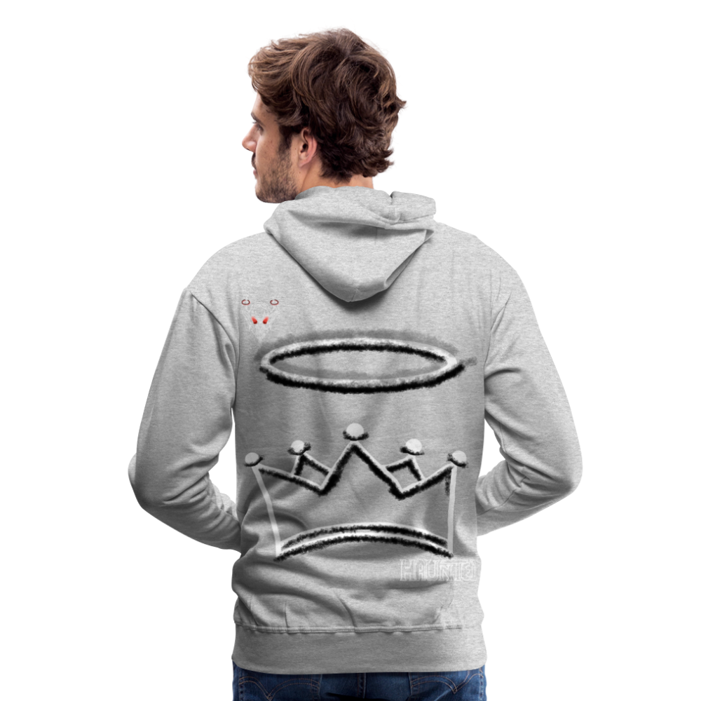 Man Hoodie Crown and Ring Light - Grau meliert