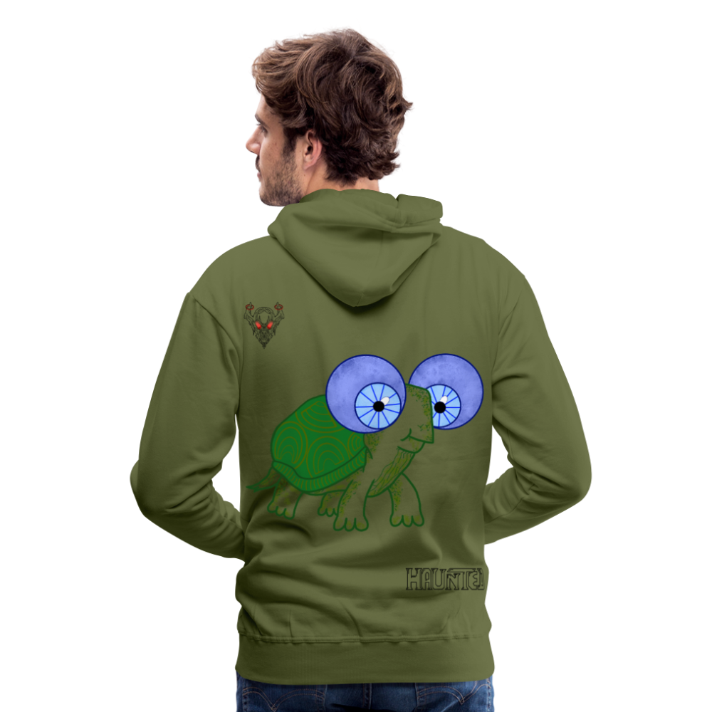 Men Hoodie Turtle - Olivgrün