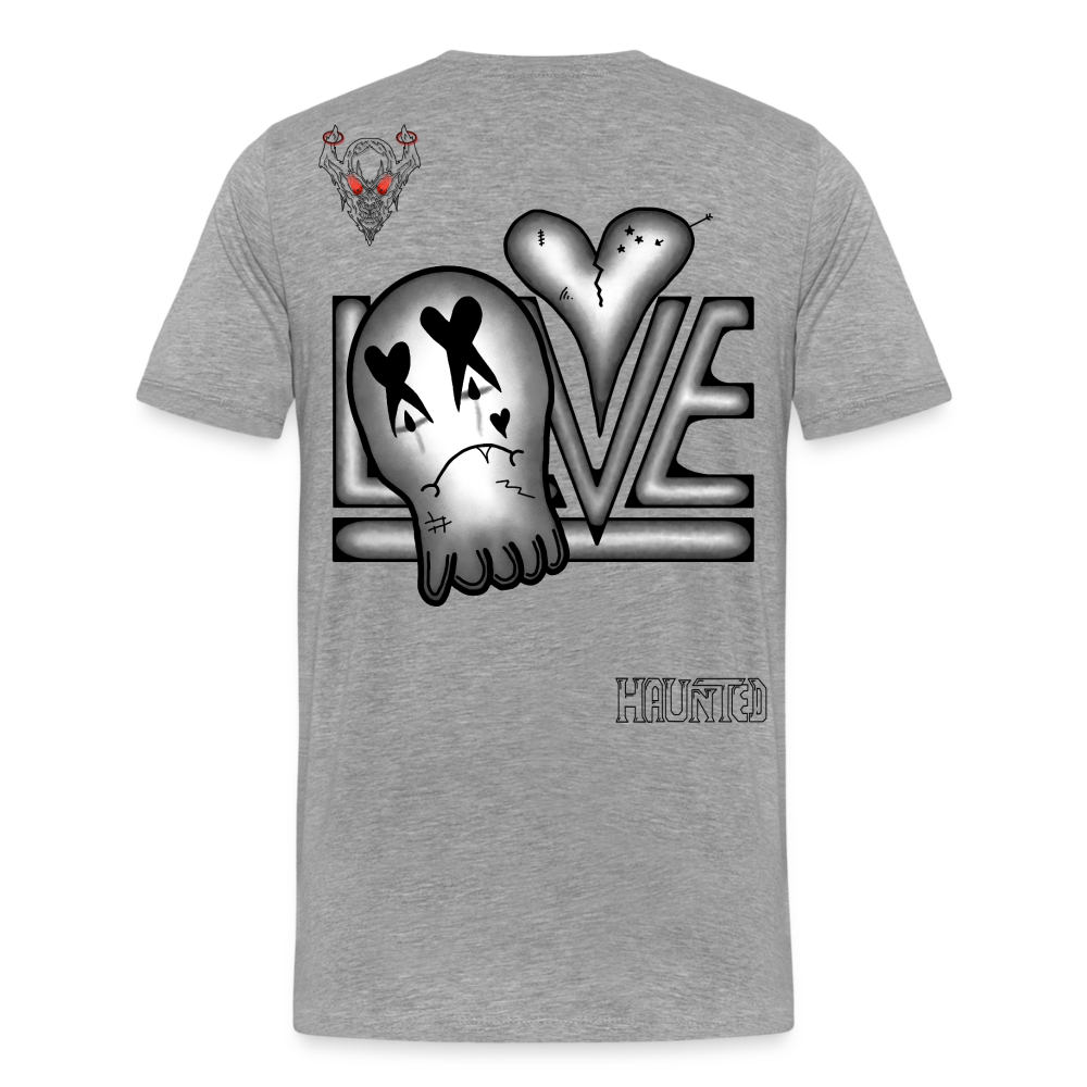 Man T-Shirt LOVE - Grau meliert