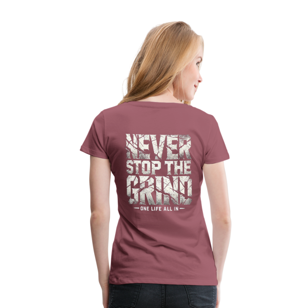 Women T-Shirt Never Stop The Grind - Malve