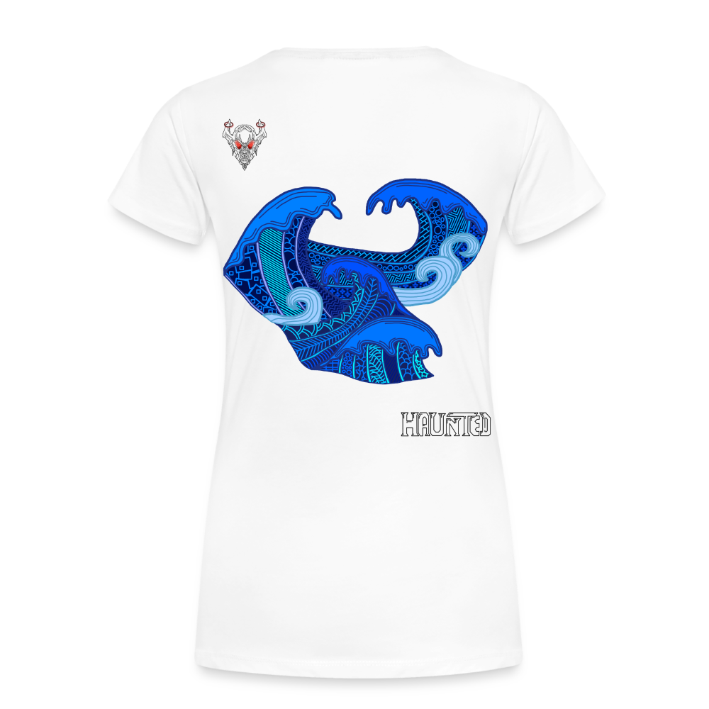 Woman T-Shirt Waves Dark - Weiß