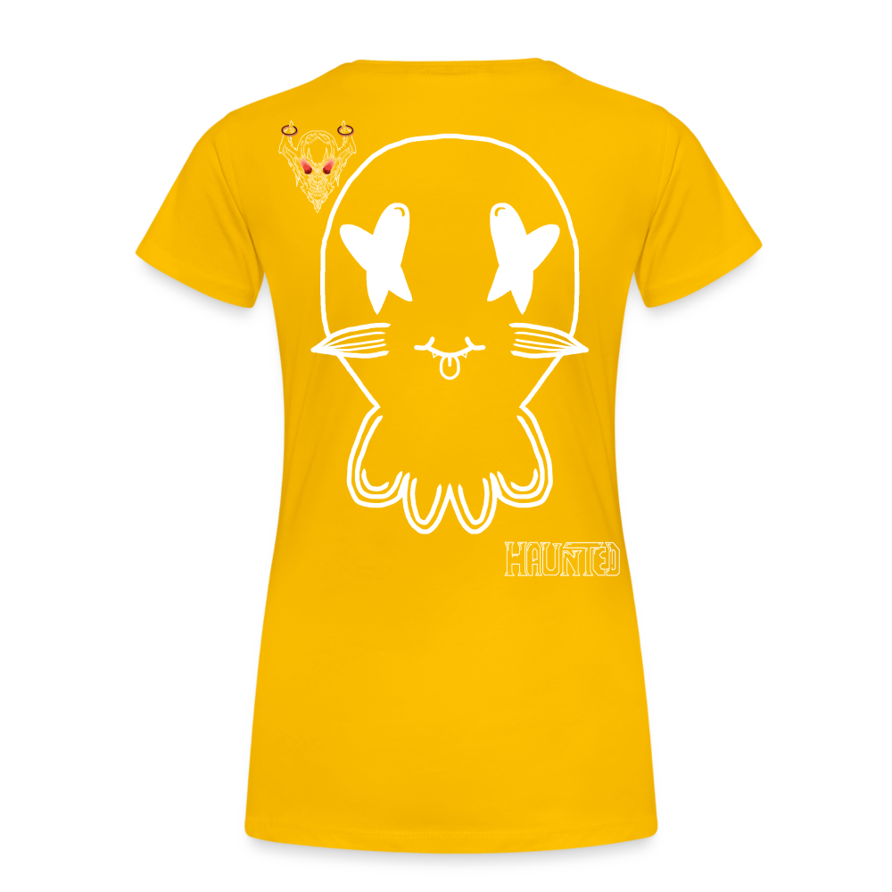 Woman T-Shirt Ghost Doodle Light - Sonnengelb