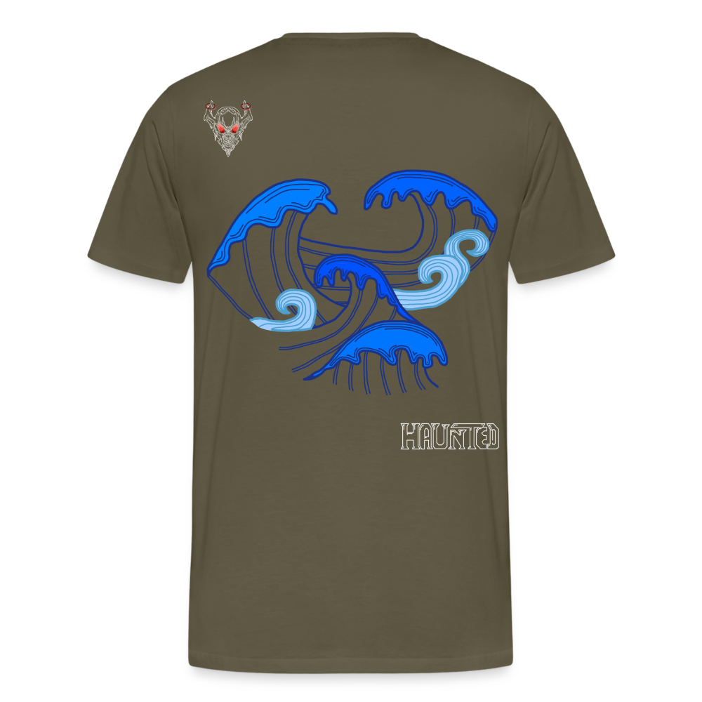 Man T-Shirt Waves clean Light - Khaki