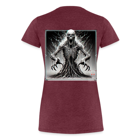 Woman T-Shirt Ethereal Death Wraith - Bordeauxrot meliert