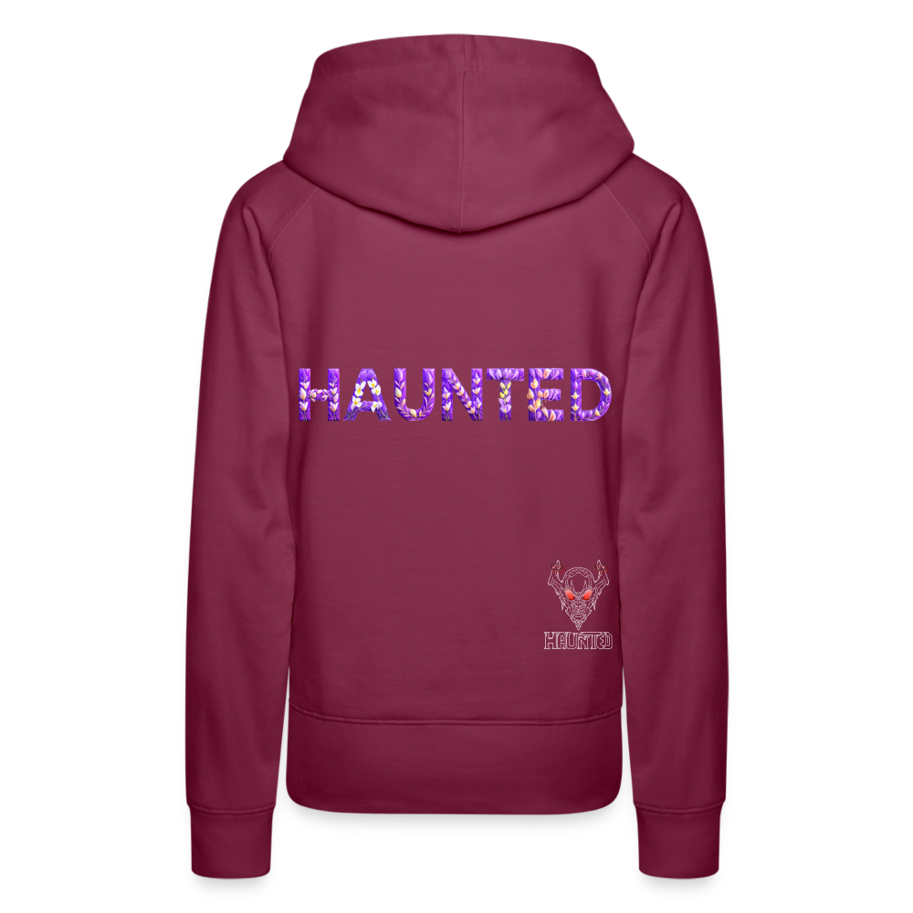 Women Hoodie Lavender Bloom Essence - Bordeaux
