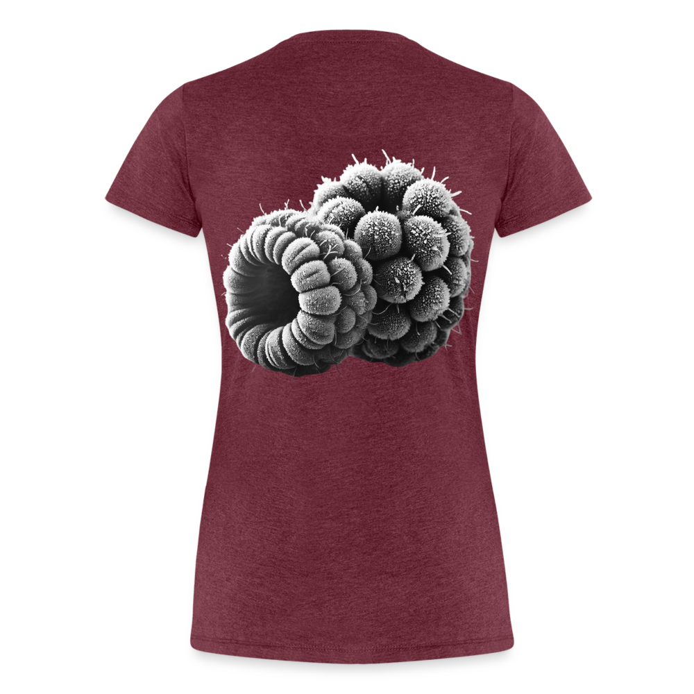 Women T-Shirt Frozen Berries - Bordeauxrot meliert
