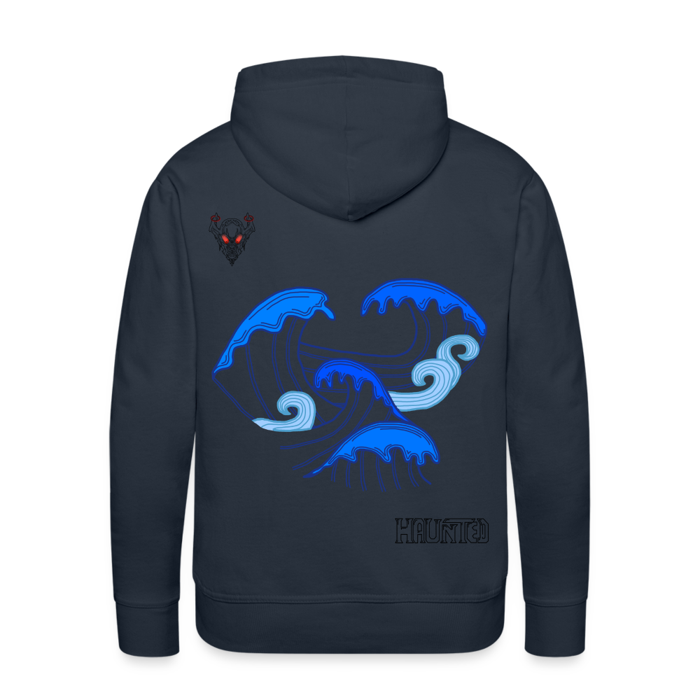 Men Hoodie Waves clean Dark - Navy