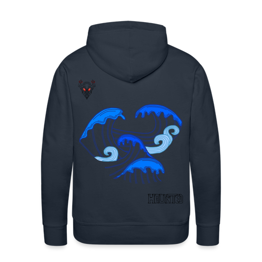 Men Hoodie Waves clean Dark - Navy