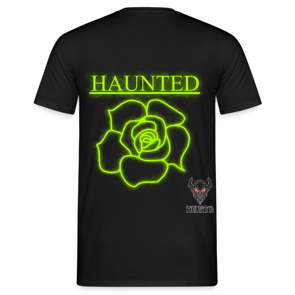 Men T-Shirt Poison Neon Rose - Schwarz