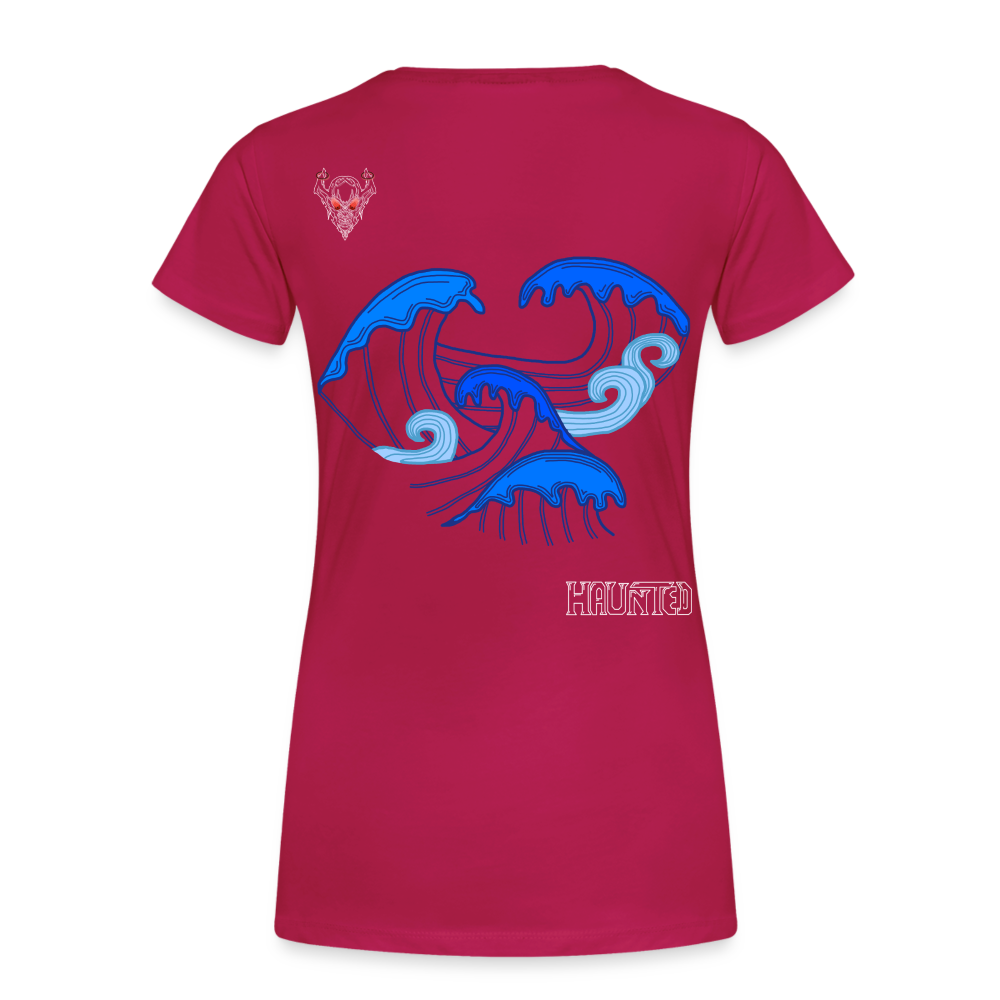 Woman T-Shirt Waves clean Light - dunkles Pink