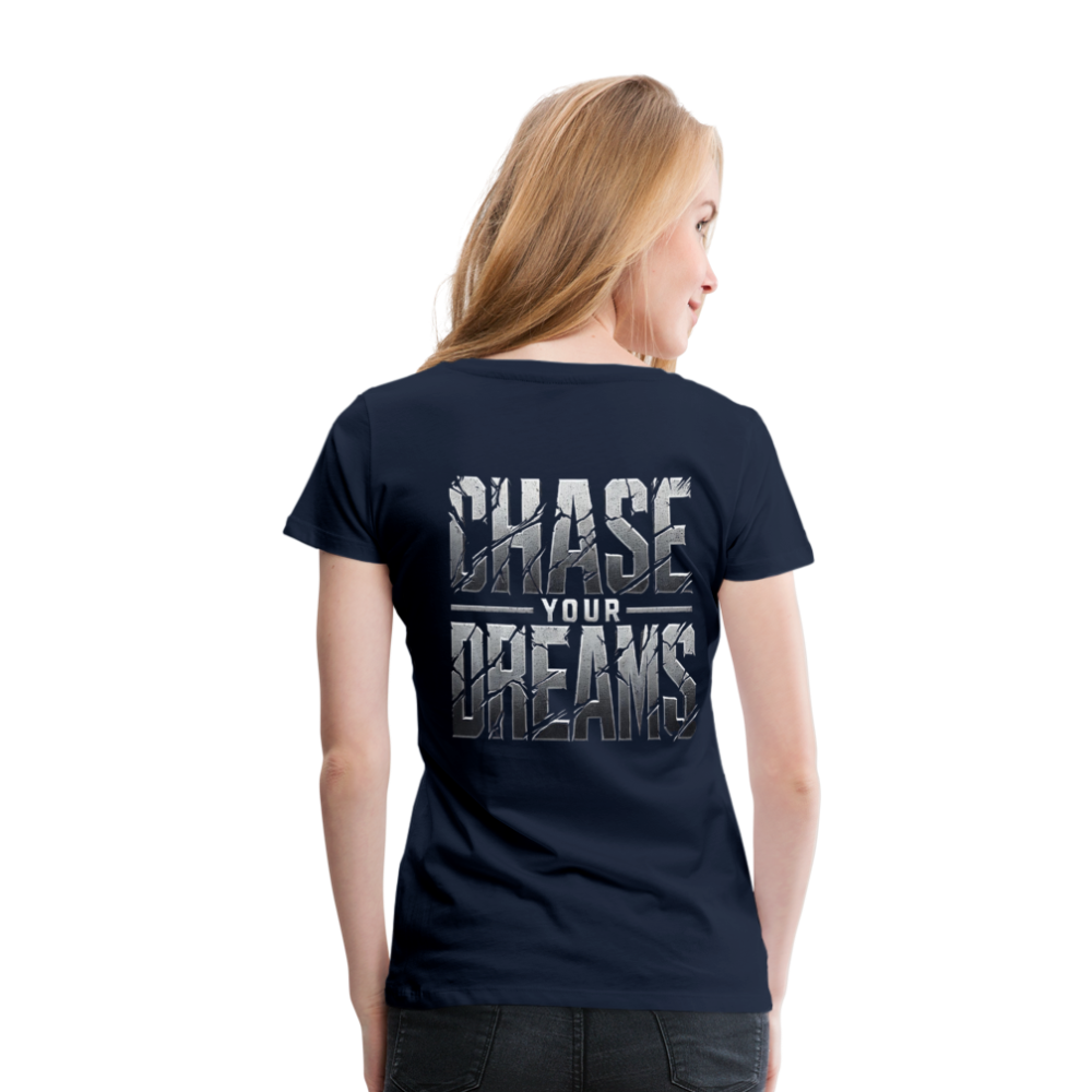 Women T-Shirt Chase Your Dreams - Navy