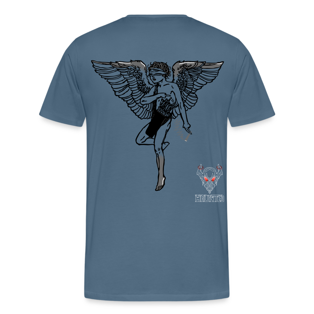 Men T-Shirt Angel - Blaugrau