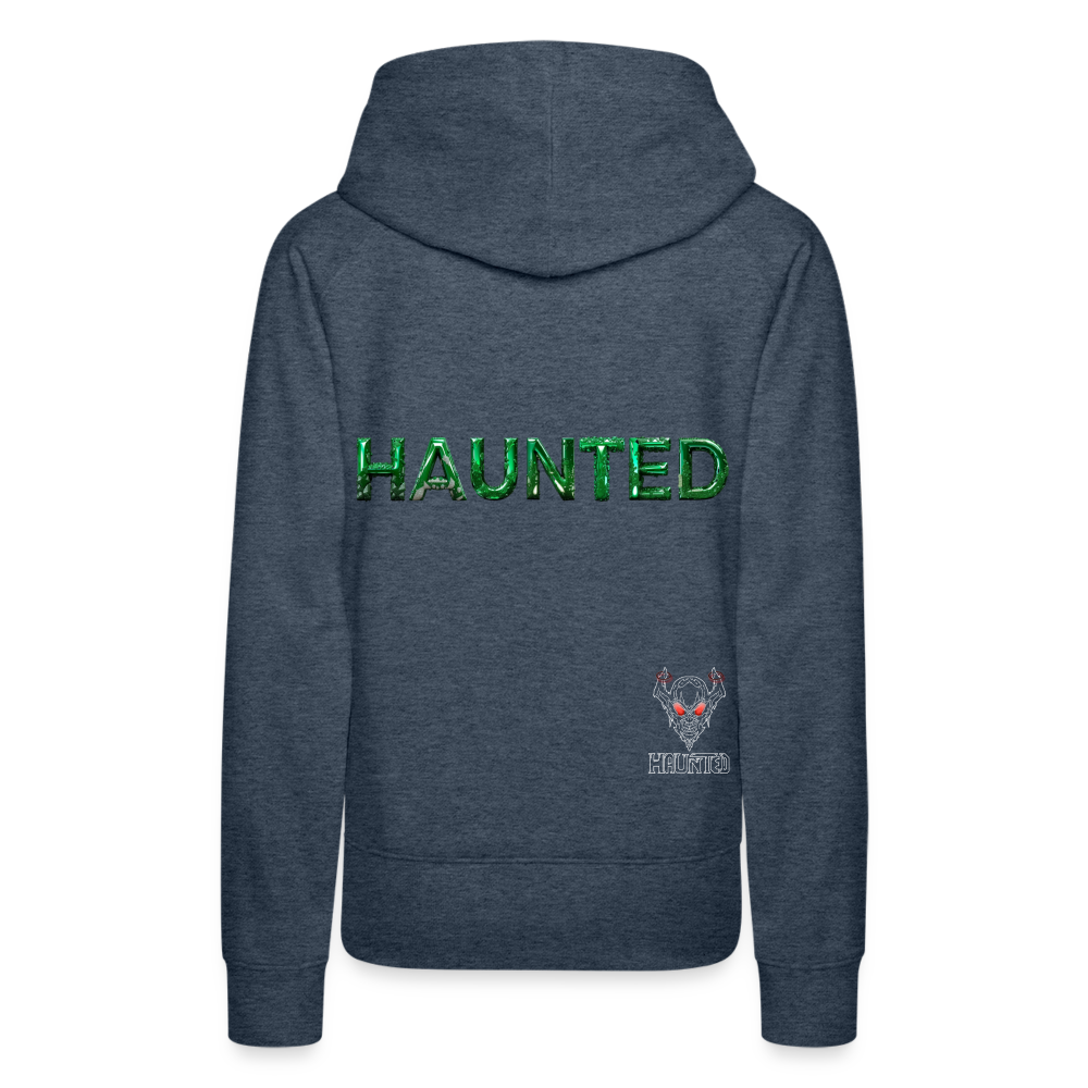 Women Hoodie Mystic Emerald Dew - Jeansblau