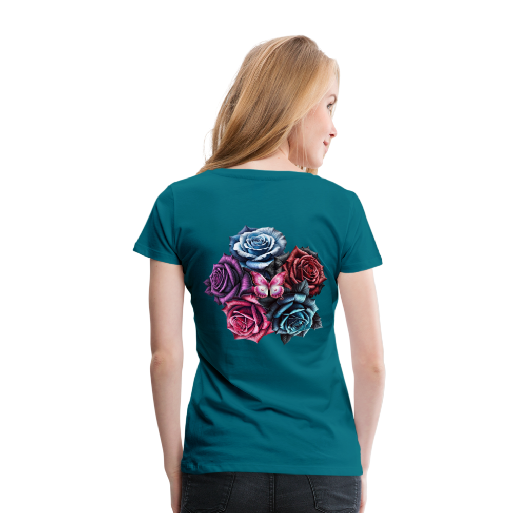 Women T-Shirt Rose Circle - Divablau