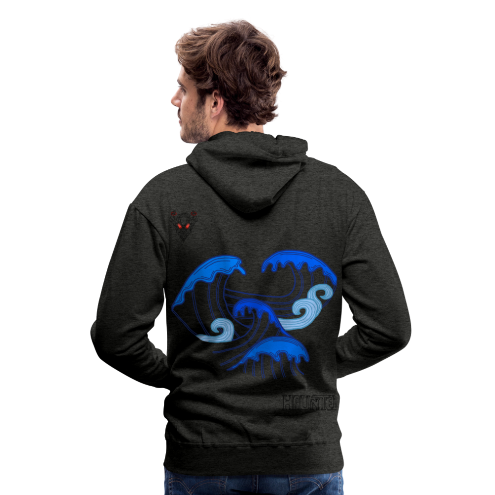 Men Hoodie Waves clean Dark - Anthrazit